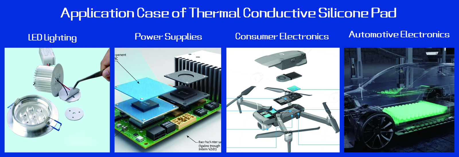 Application case of thermal conductive silicone film
