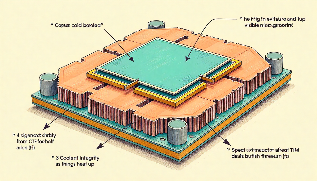 thermal interface pressure for CPU liquid cold plate mounting