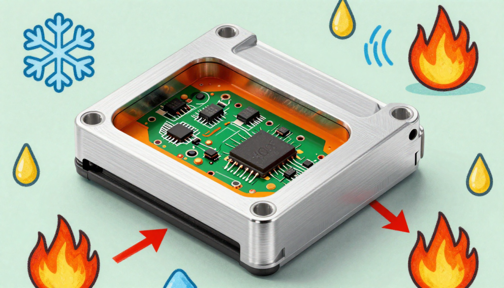 TIM for engine control module mounted on cylinder head