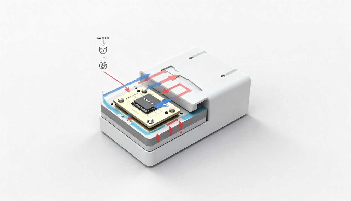 hermetically sealed implant battery thermal management with TIM