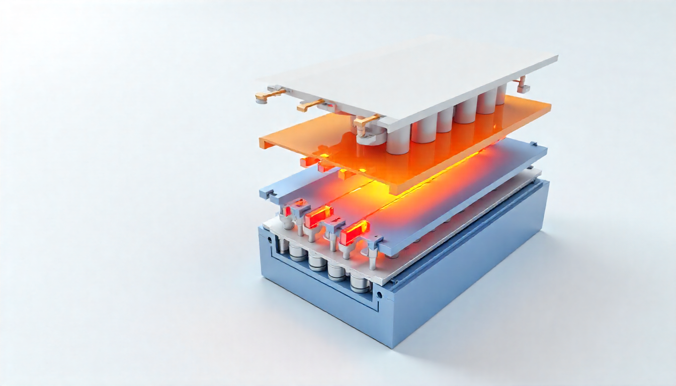 TIM for lithium-ion battery module cooling plate