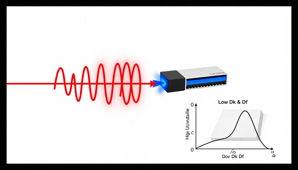 low Dk Df thermal interface material RF