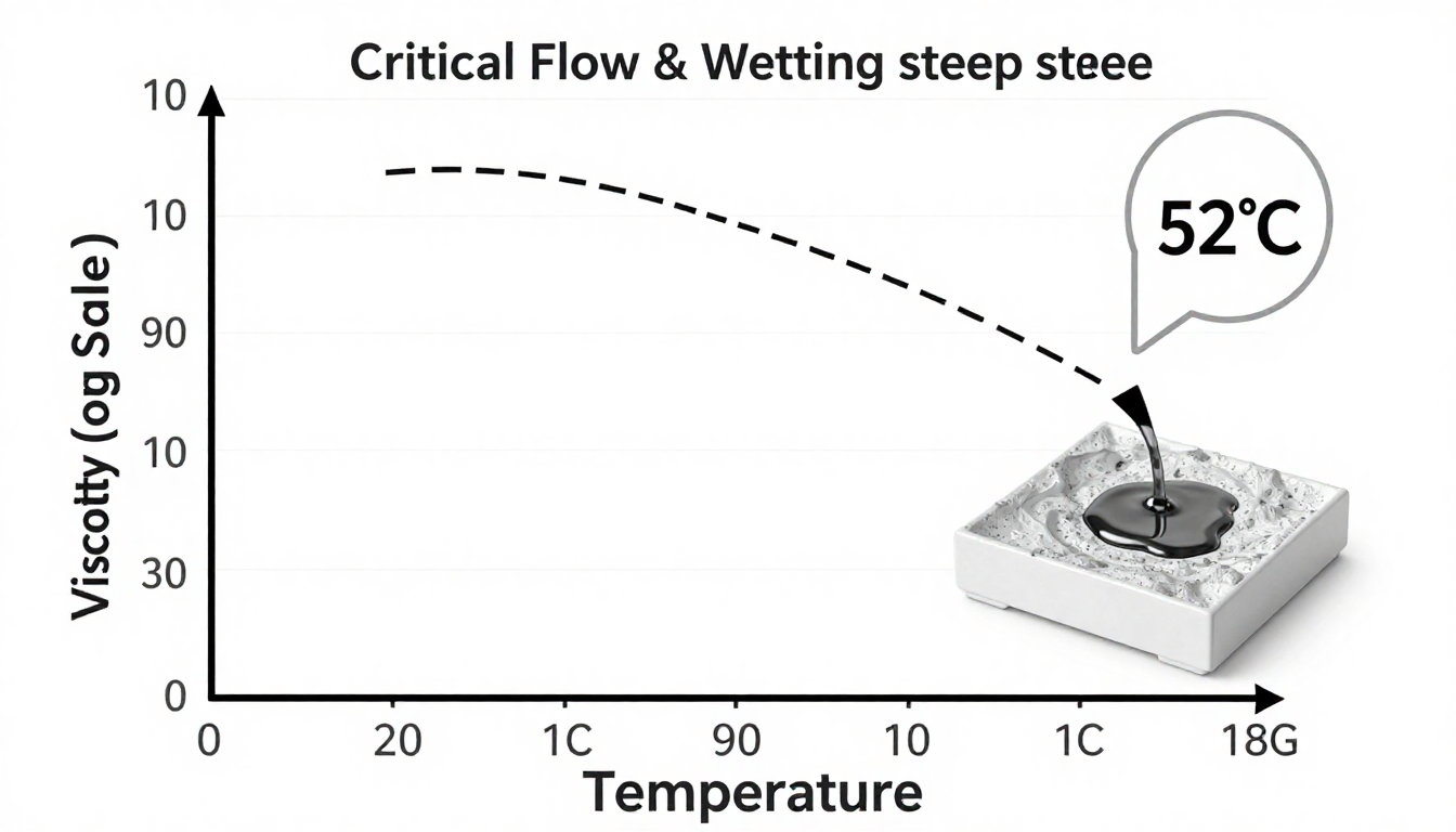 phase change material viscosity temperature profile